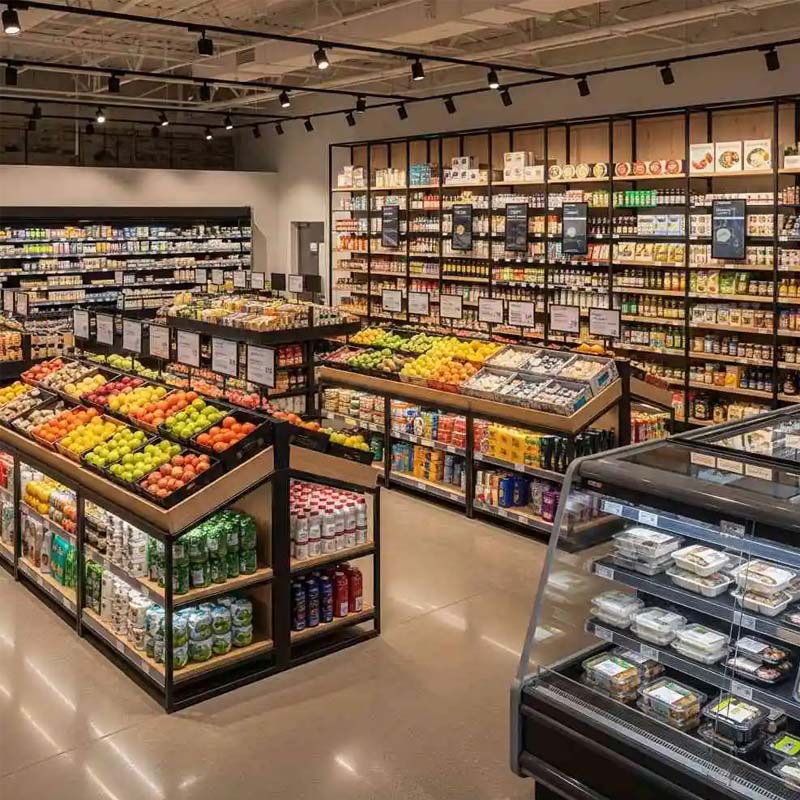 Supermarket Gondola Display Rack Systems